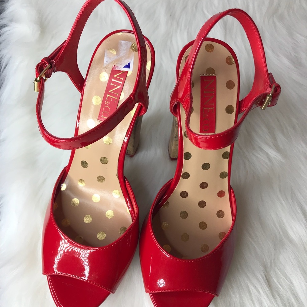 Nine & Co. Red Heels Size 9 - Picture 5 of 6